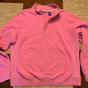 Pre Owned Women’s Pink XL Izod Fleece 1/4 zip Pullover
